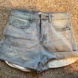 High Waisted Sneak Peek Jean Shorts
